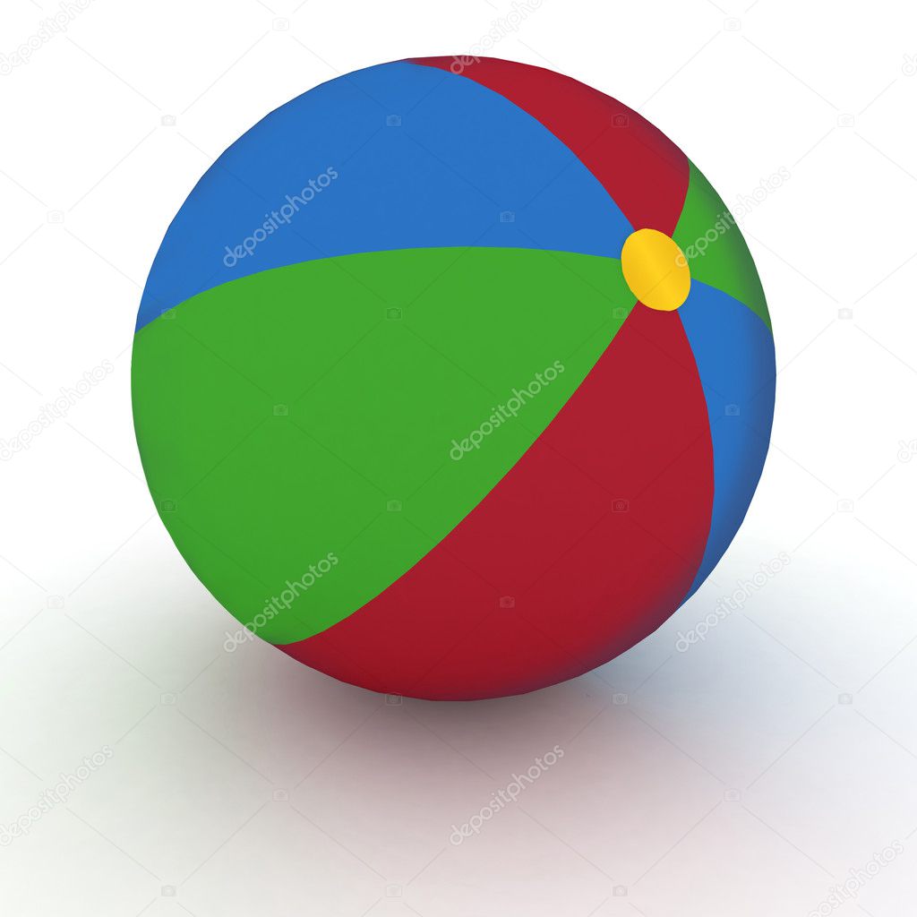 ball toy over white background
