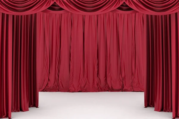 Red theater curtain, background — Stock Photo, Image