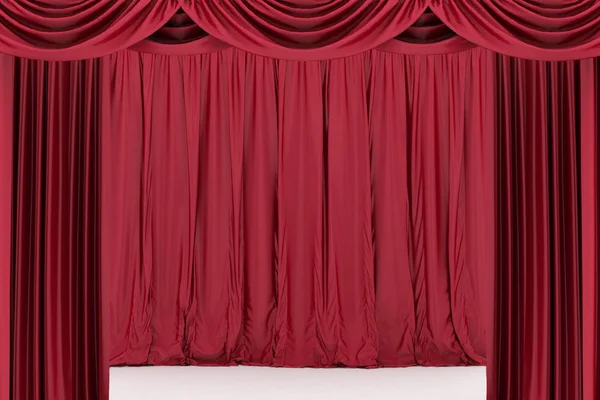 Red theater curtain, background — Stock Photo, Image