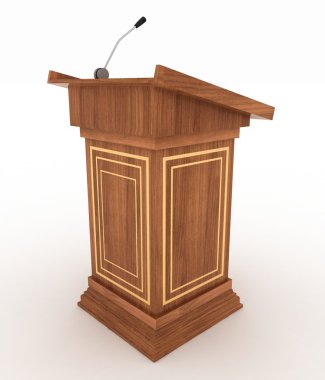 Podium for sermons on a white background clipart