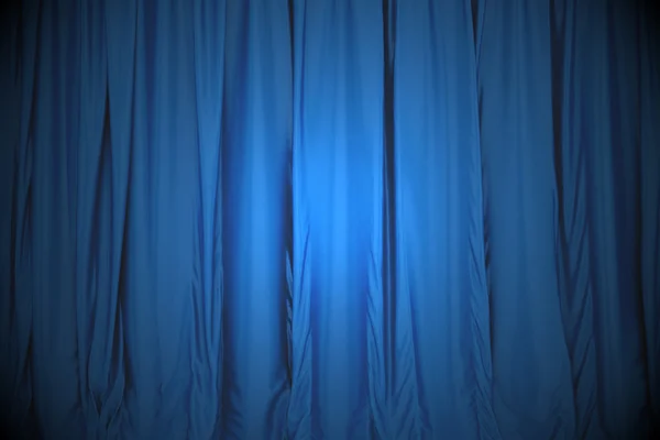 Closed the curtain, lit by a spotlight — Stock Photo, Image