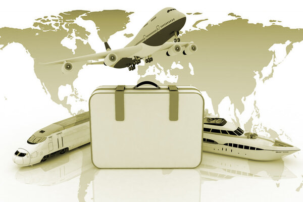 транспортные средства с чемоданом
