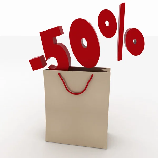 Sale concept shopping bag design over — Stock Photo, Image