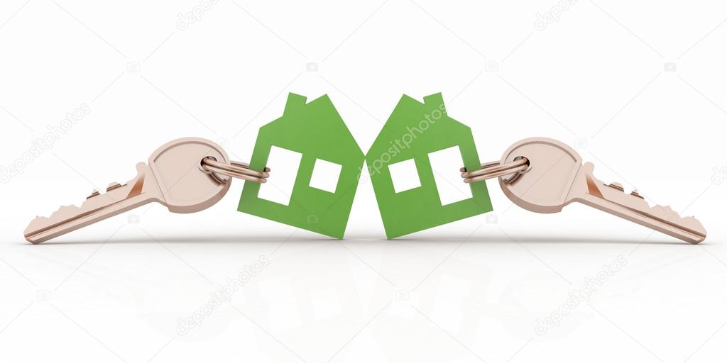 House symbol set with keys