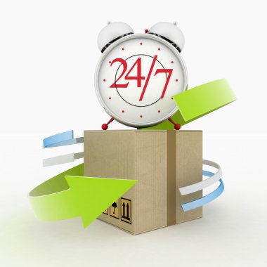 mal Online Teslimat 24 saat stream yürütülüyor. Lojistik kavramı