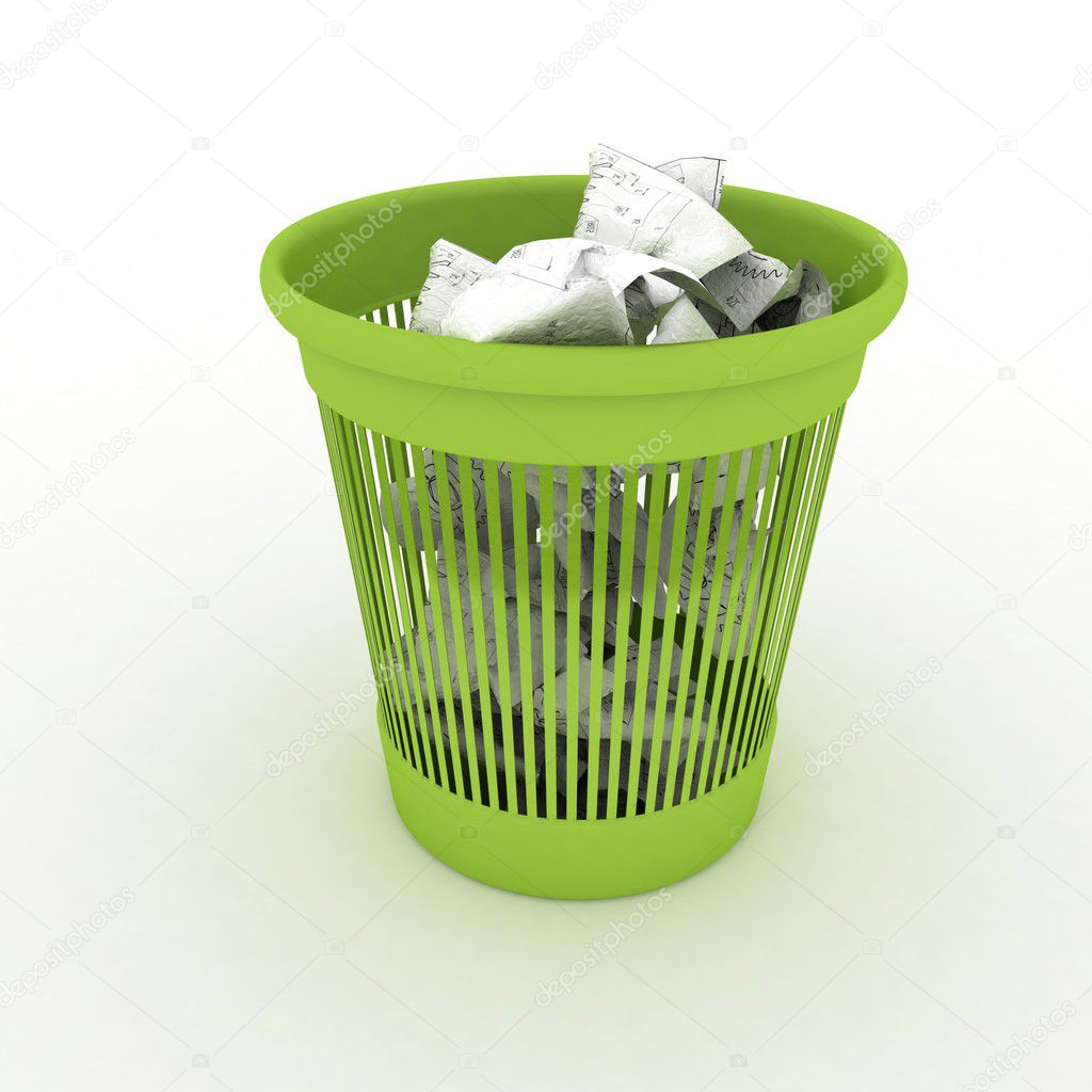 Basket for garbage — Stock Photo © 3DDock 43699645
