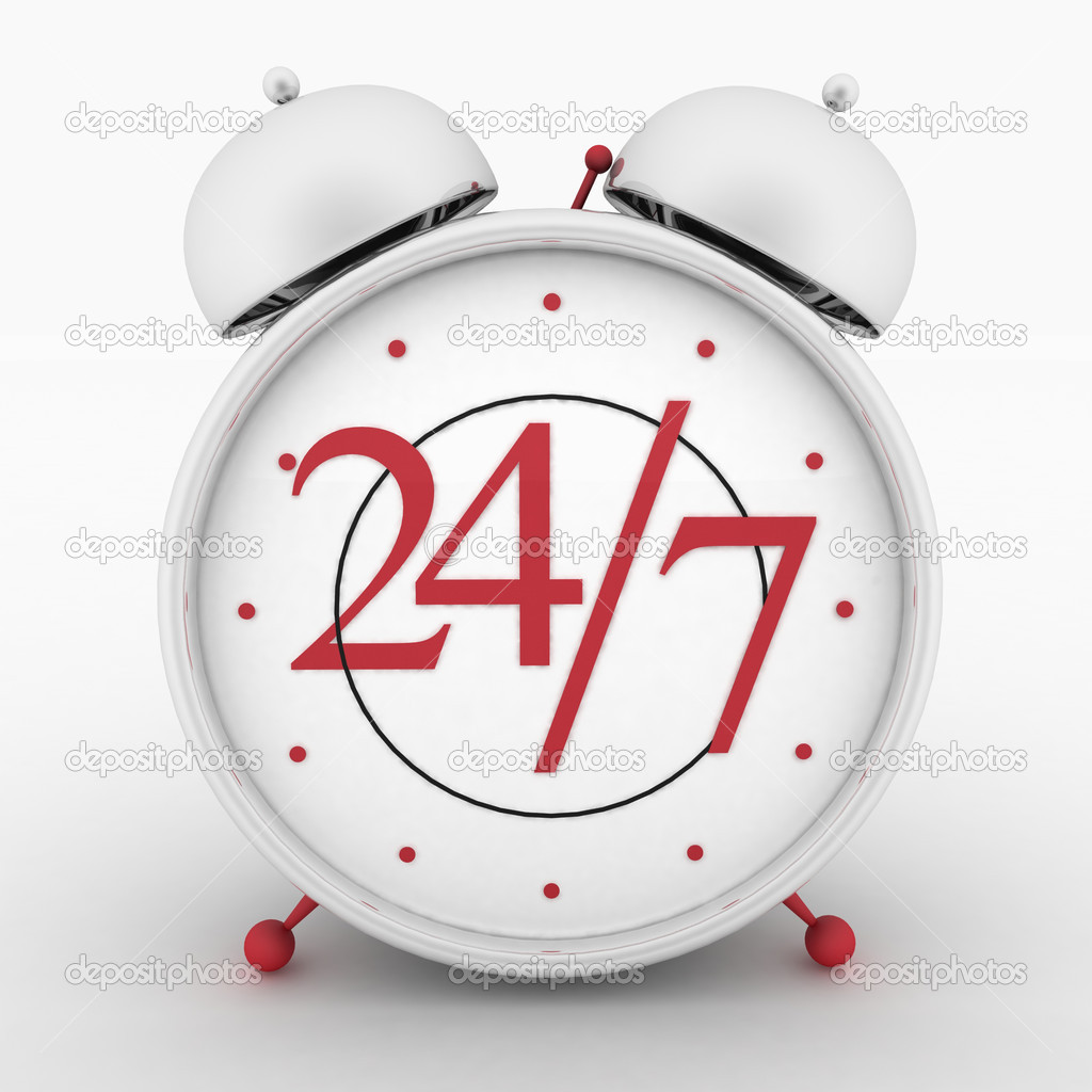 Roundtheclock service icon with highlight Stock Photo by ©3DDock 43699903