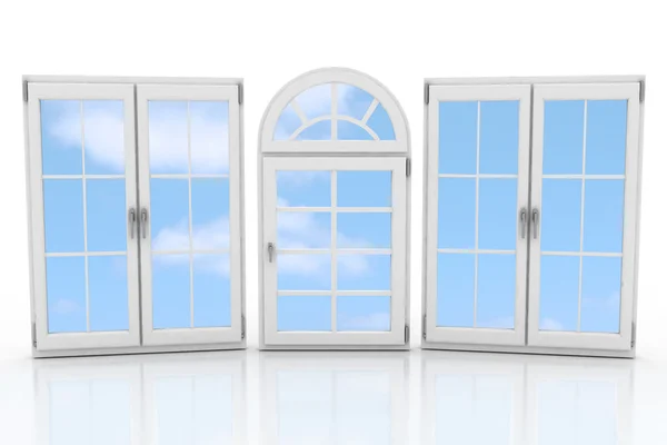 Closed plastic windows — Stock Photo, Image