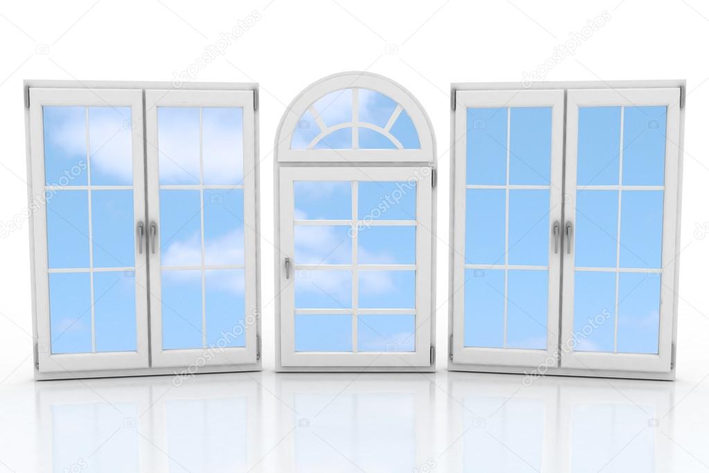 closed plastic windows