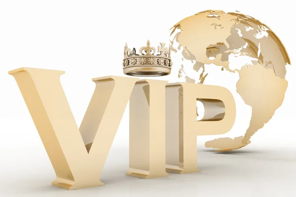 VIP abbreviation with a crown — Stock Photo, Image