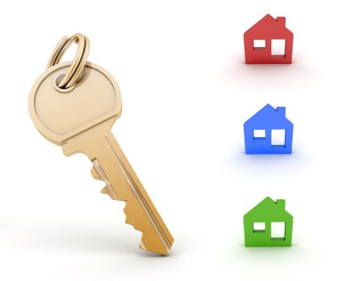 anahtar ve evler modeller bir dizi