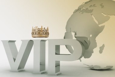 VIP kısaltma bir taçla