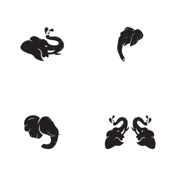 Elephant Pictogram Symbool Vector Template Illustratie — Stockvector