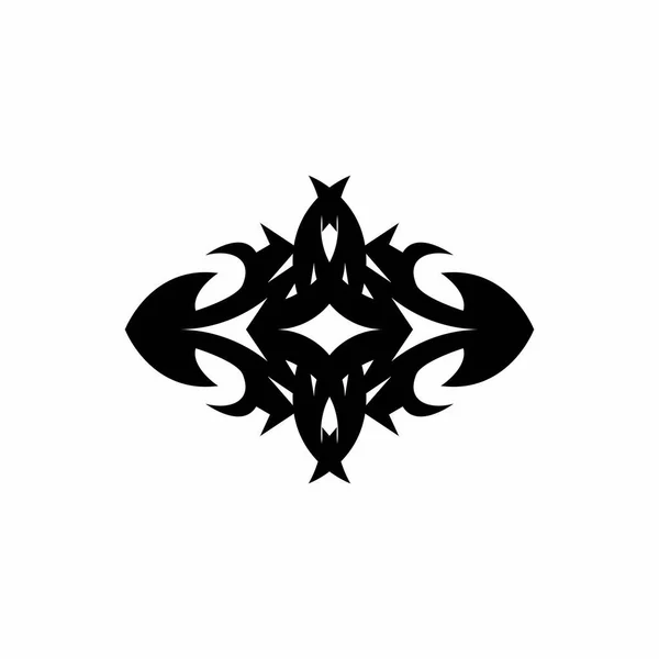 Illustration Modèle Tatouage Tribal Noir — Image vectorielle