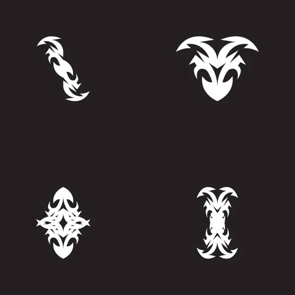 Μαύρη Φυλετική Τατουάζ Εικονογράφηση Σύμβολο — Διανυσματικό Αρχείο