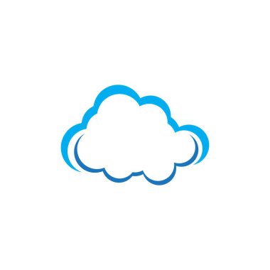 Bulut şablon vektör illüstrasyon tasarımı