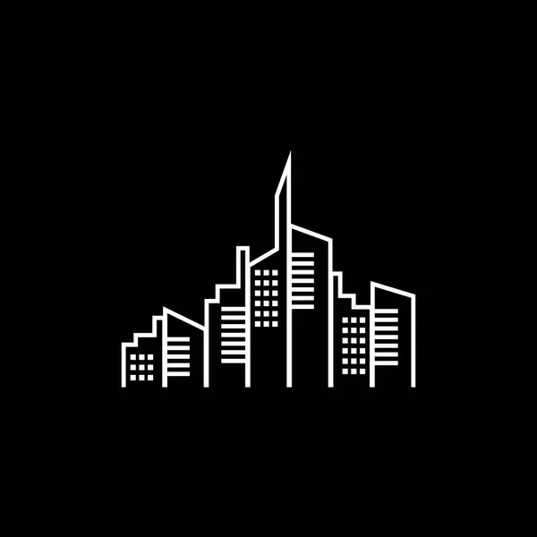 Vectorsjabloon Voor City Sky Line — Stockvector