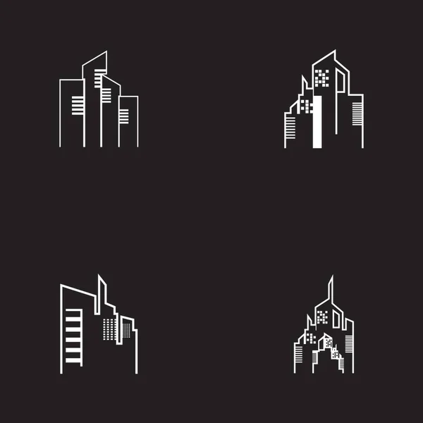 Vectorsjabloon Voor City Sky Line — Stockvector