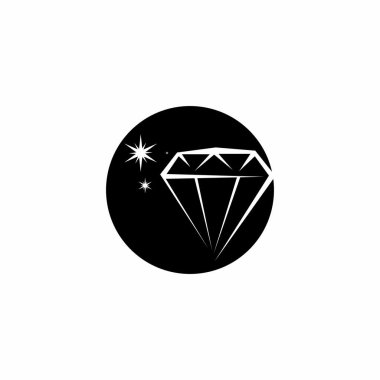 Elmas simgesi ve sembol vektör illüstrasyonu