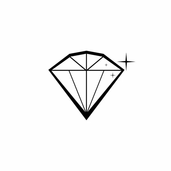 Diamant Symbol Und Symbol Vektor Illustration — Stockvektor