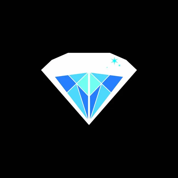 Ícone Diamante Símbolo Ilustração Vetorial — Vetor de Stock