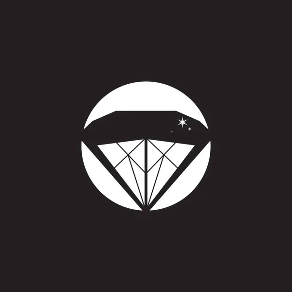 Diamant Symbol Und Symbol Vektor Illustration — Stockvektor