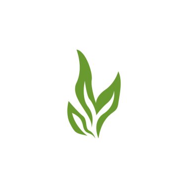 Doğa yaprağı simgesi ve sembol vektörü