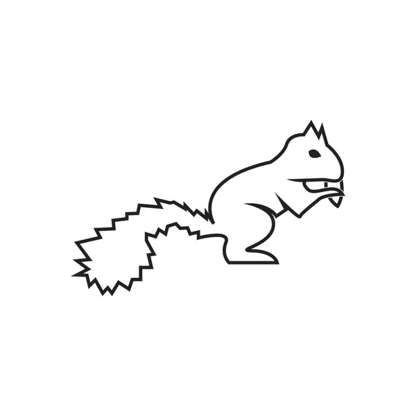 Ikona Wiewiórki Ilustracja Wektora Symbolu — Wektor stockowy