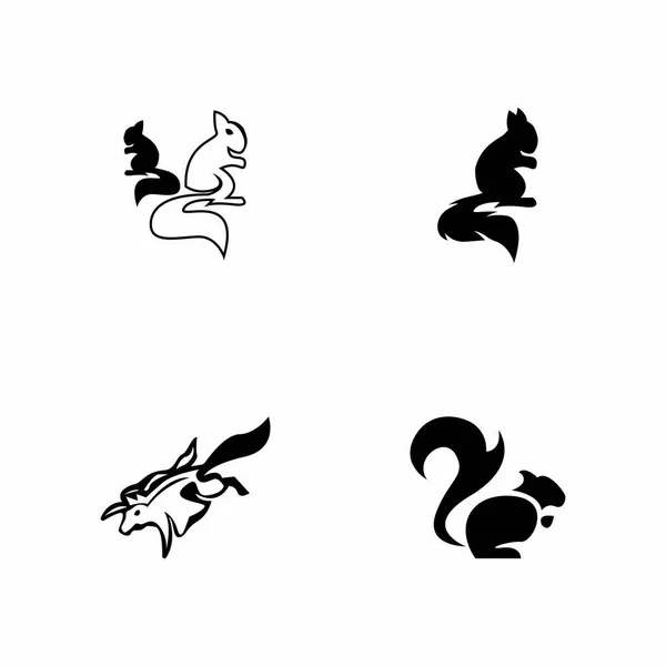 Εικονίδιο Σκίουρου Και Σύμβολο Διανυσματική Απεικόνιση — Διανυσματικό Αρχείο