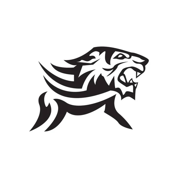 Icono Tigre Ilustración Plantilla Símbolo — Archivo Imágenes Vectoriales