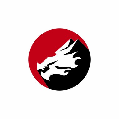 Dragon vektör resimleme logo şablonu