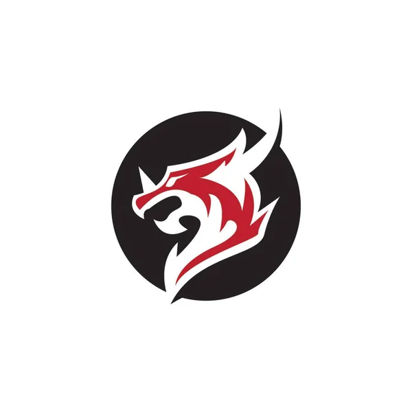Dragon Διανυσματικό Εικονίδιο Εικονογράφηση Σχέδιο Πρότυπο Λογότυπο — Διανυσματικό Αρχείο