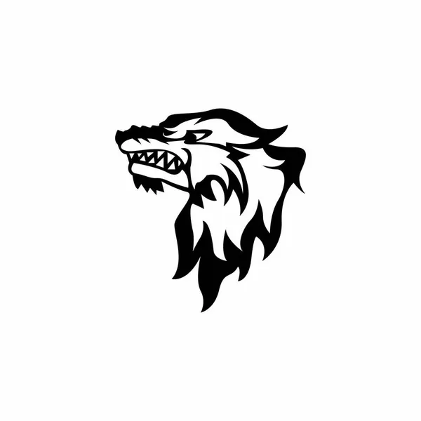 Wolf Ikon Och Symbol Vektor Illustration — Stock vektor