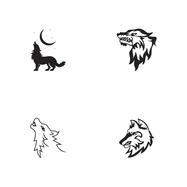 Wolf Symbol Und Symbol Vektor Illustration — Stockvektor