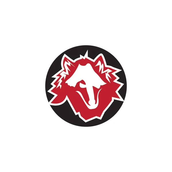 Wolf Symbol Und Symbol Vektor Vorlage Illustration — Stockvektor