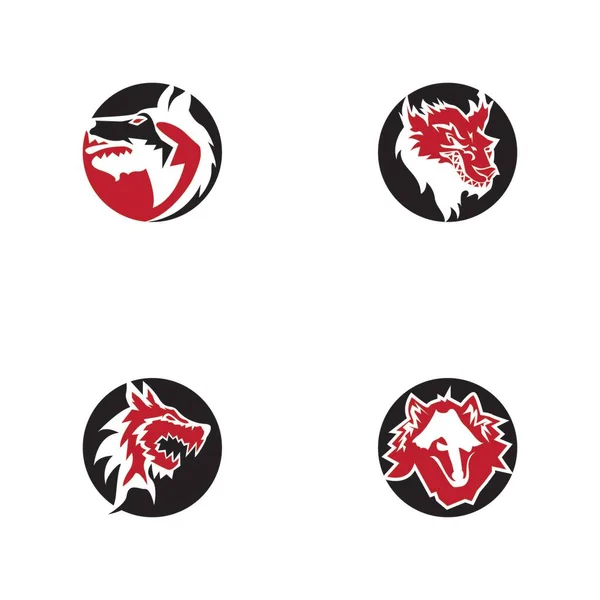 Wolf Symbol Und Symbol Vektor Vorlage Illustration — Stockvektor