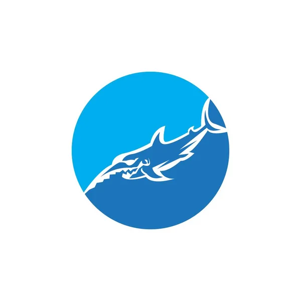 Ícone Tubarão Símbolo Ilustração Vetorial — Vetor de Stock