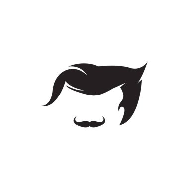 stil saç kesimi ikonu vektör illüstrasyon tasarımı