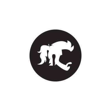 Saç biçimi simgesi ve sembol vektör şablonu çizimi