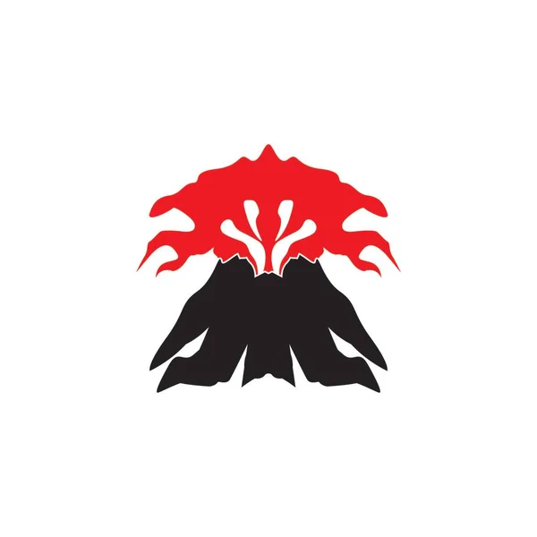 Ilustración Del Vector Del Logotipo Erupción Del Volcán — Vector de stock