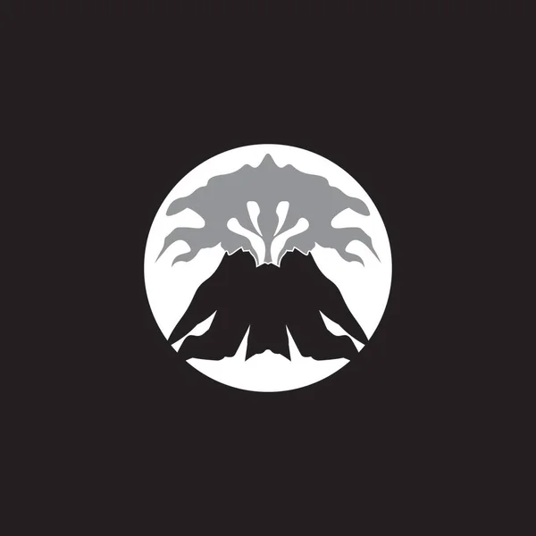 Логотип Виверження Вулкана Векторні Ілюстрації — стоковий вектор