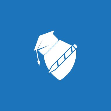 Okul simgesine ve sembol vektör şablonuna git