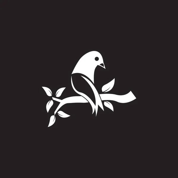 Ícone Pássaro Símbolo Ilustração Vetorial — Vetor de Stock