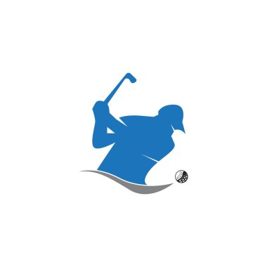 Golf simgesi ve sembol vektör şablonu