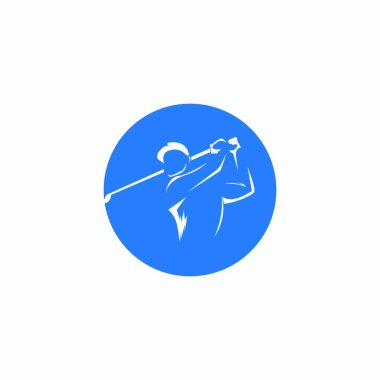 Golf simgesi ve sembol vektör şablonu