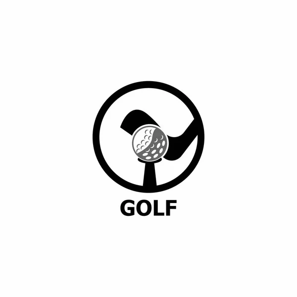 Icono Golf Símbolo Vector Plantilla — Archivo Imágenes Vectoriales