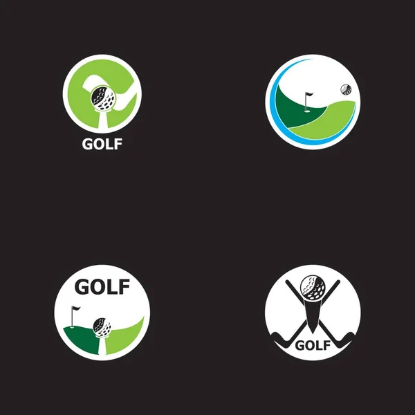 Golf Pictogram Symbool Vector Template — Stockvector