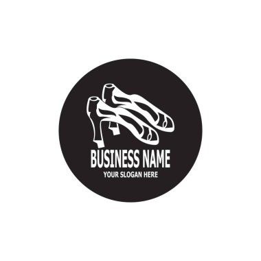 Ayakkabı simgesi ve sembol vektör şablonu