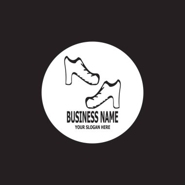 Ayakkabı simgesi ve sembol vektör şablonu