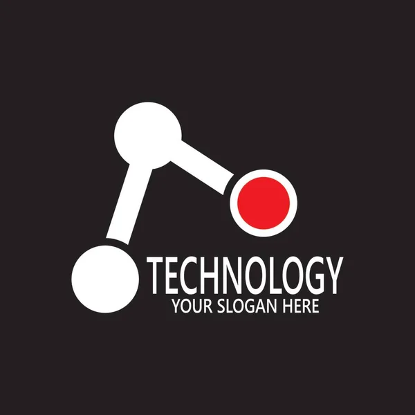Technology Logo Design Vector Template — Stock Vector